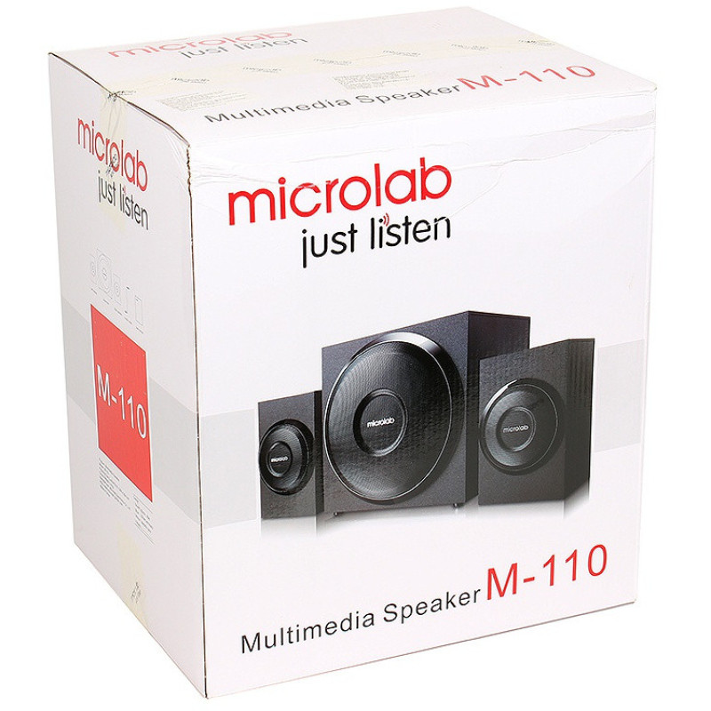 Microlab Multimedia speaker M-110 2.1, 10W, mini-jack, black
