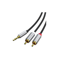Кабель мультимедийный 3.5mm M to 2xRCA M 3.0m Cabletime (CA914067)