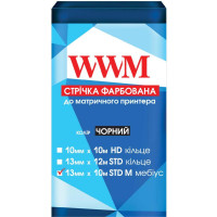 Лента к принтерам 13мм х 10м STD л. Black WWM (R13.10SM)