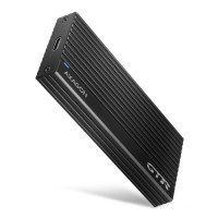 Карман внешний AXAGON USB-C 3.2 Gen 2 metal box for M.2 NVMe SSD THIN RIB (EEM2-GTR)