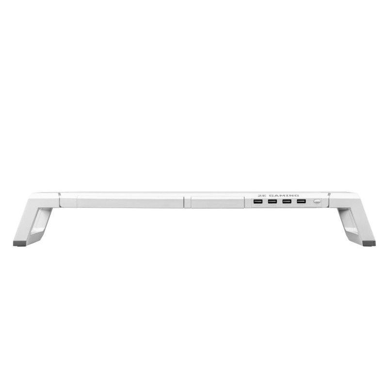 2E Gaming Подставка для монитора CPG-007, 550x205x7мм, phone holder/storage drawer, 4xUSB-A, RGB, белый (2E-CPG-007-WT)