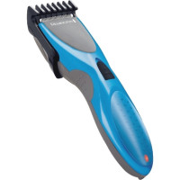 Remington Машинка для стрижки Titianium, мережа+акум., насадок-2, кейс,ножиці, гребінець в компл, титан.напил., синій (HC335)