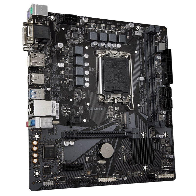 Gigabyte Материнская плата H610M S2H V2 s1700 H610 2xDDR5 M.2 HDMI D-Sub DP mATX (H610M_S2H_V2)