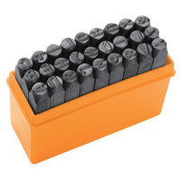 Tolsen stamping letters, set of 27 pcs, Latin letters, 3x57 mm, HRC 48-52 (25101)