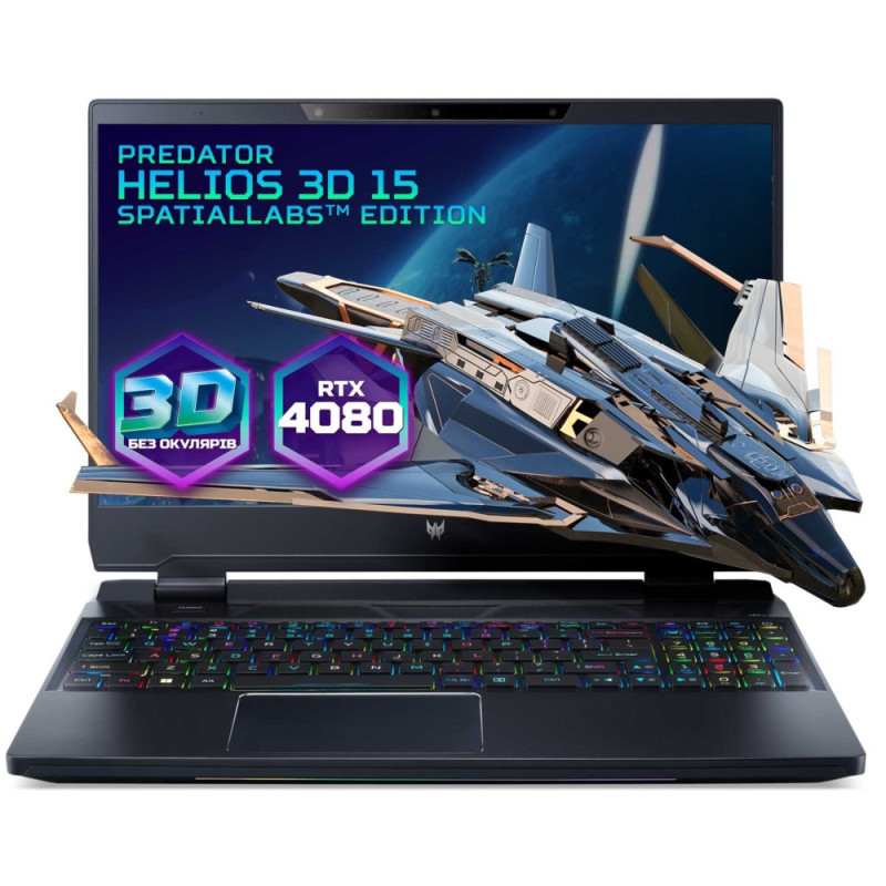 Acer Notebook Predator Helios 3D PH3D15-71 15.6  UHD IPS, Intel i9-13900HX, 32GB, F1TB, NVD4080-12, Win11, black