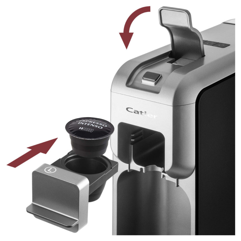 CATLER сoffe maker capsule Porto, 0.8L, capsules, display, black gray (ES700PORTOBG)