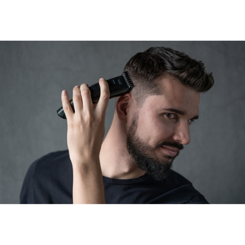ARDESTO Машинка для стрижки HC-Y20-B, сеть+акум., насадок-2, сталь, черный