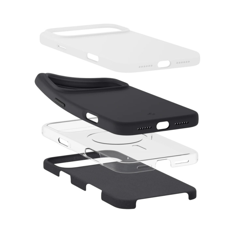 Spigen Чохол Spigen для iPhone 17 Pro, Silicone Fit MagFit, Black (ACS10335)