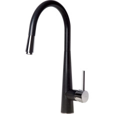 Deante Sink tap Aster, spout lenght - 228mm, pull-out, 1-handle, graphite (BCA_272M)