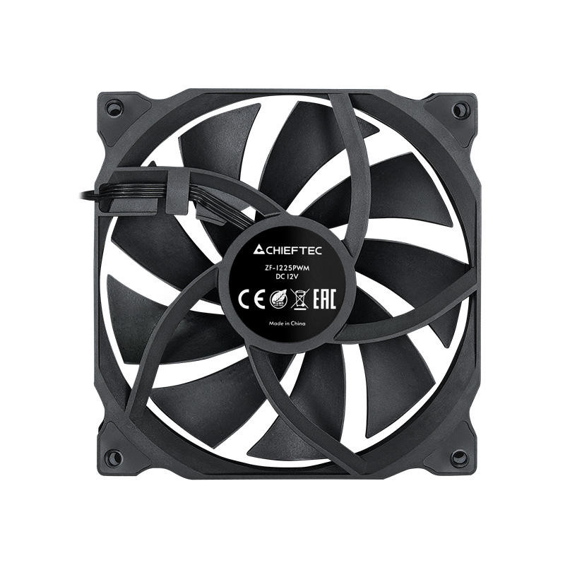 Chieftec case fan ZF-1225PWM, 120mm, 1600rpm, HDB, 4pin PWM, 25.5dBa, black