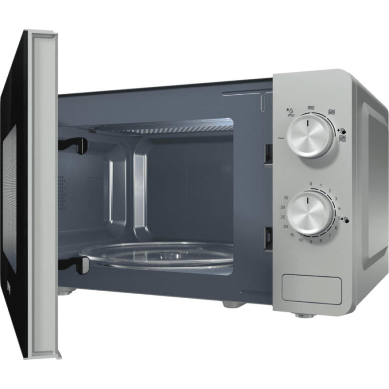 Gorenje Микроволновая печь, 20л, мех. управл., 800Вт, серебристый (MO20E1S)
