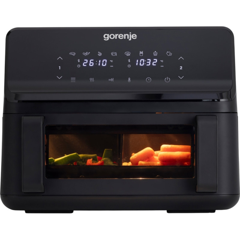 Gorenje air fryer 2700W, bowl-9L, touch control, 8 auto programs, plastic, black (AF2700BP)
