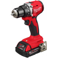 Milwaukee Шурупокрут-дриль акумуляторний Milwaukee M18 BLDDRC-202C 18В 2х2А·год 61Нм 0-1700об/хв ЗП М12-18 С кейс 1.5кг (4933492833)