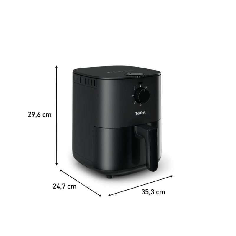 Tefal air fryer Easy Fry Essential, 1430W, bowl-3.5l, mechanical control, plastic, black (EY130815)