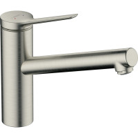 Hansgrohe Змішувач для кухні Zesis M33, довж.виливу - 220мм, поворотний, 1важіль, KM150, сталь (74802800)