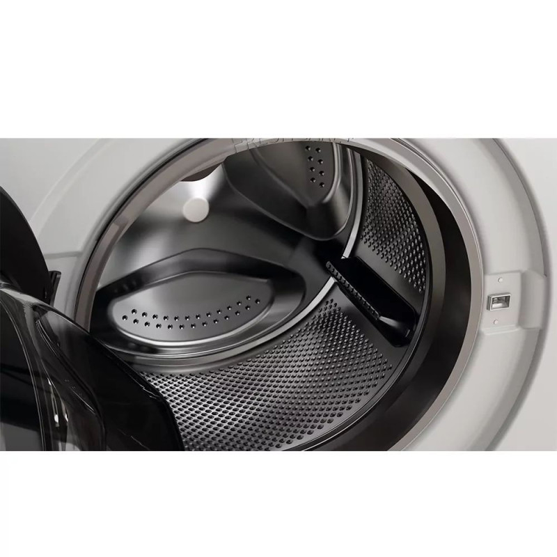 Whirlpool WM front load, 10kg, 1400, A+++, 60cm, display, steam, invertor, black door, white (FFB10469BVUA)