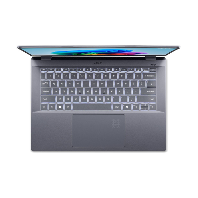 Acer Ноутбук Swift 14 AI SF14-11 14.5" WQXGA IPS, Quallcomm X1P-64-100, 16GB, F1TB, UMA, Win11, сірий (NX.KZXEU.001)