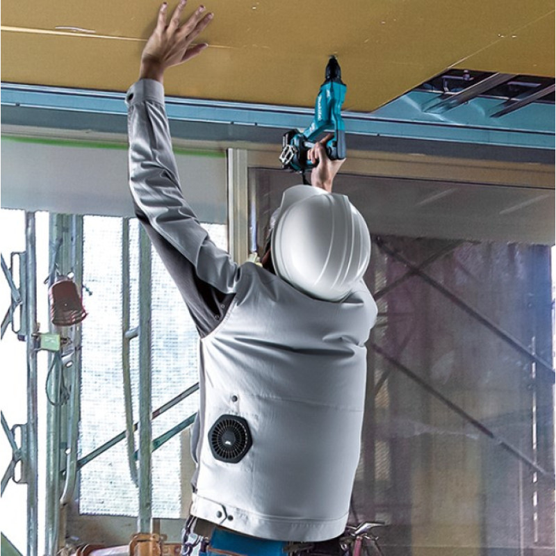 Makita Куртка с вентиляцией DFJ213ZL аккумуляторная LXT/CXT, 10,8-18В (L), 0,54 кг