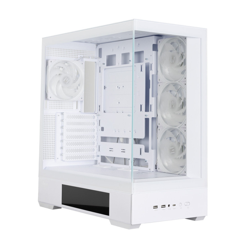 Zalman Корпус  P40 DS без БП, 2xUSB3.0, 1x Type C, 3x120мм ARGB Reverse, 1x120мм ARGB, VGA 420мм, LCS ready, TG Side/Front Panel, Display, ATX, белый (P40DSWHITE)