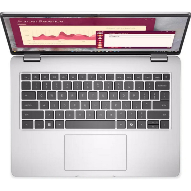 Dell Ноутбук Dell Pro 14 14" FHD+ AG, Intel U7-255U, 32GB, F512GB, UMA, Win11P, сріблястий (BTO108PC14250UA_W11P)