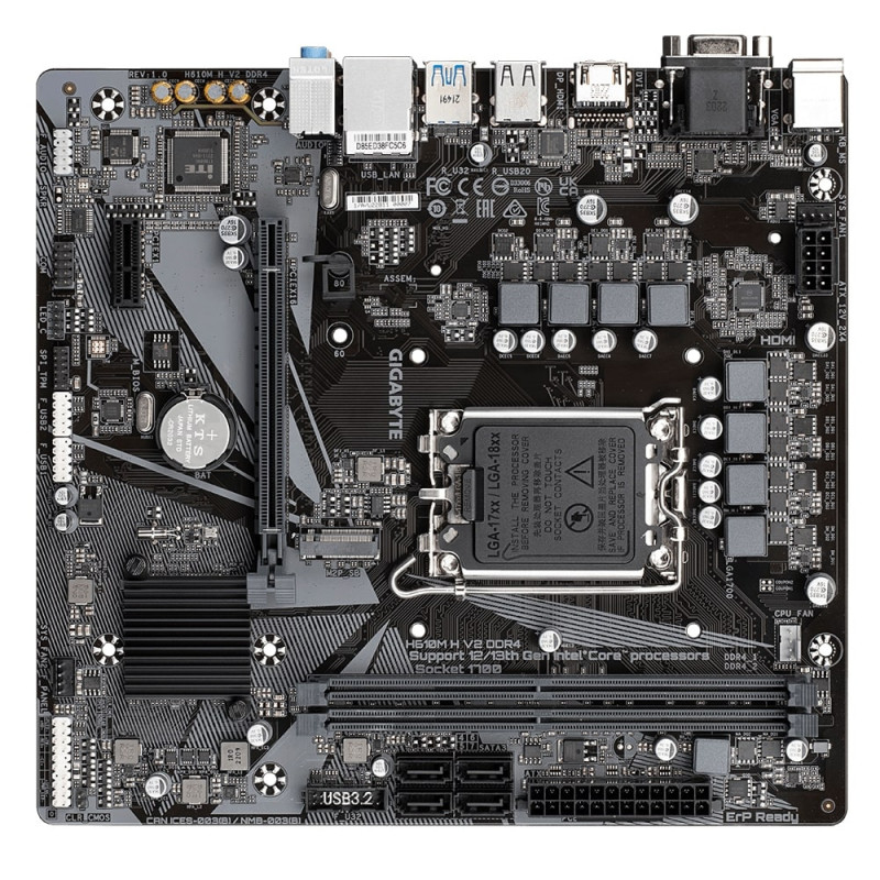 Gigabyte Motherboard H610M H V2 DDR4 s1700 H610 2xDDR4 M.2 HDVI mATX (H610M_H_V2_DDR4)