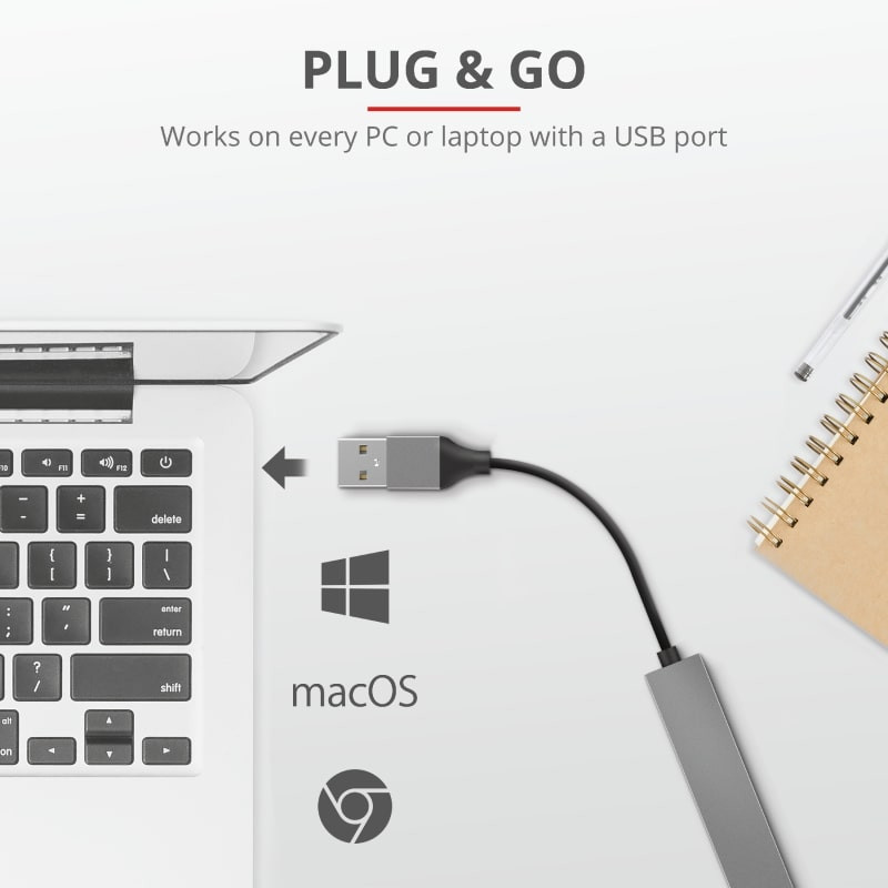 Trust Halyx Aluminium 4-Port Mini USB Hub (23786_TRUST)