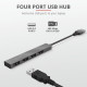 Trust Halyx Aluminium 4-Port Mini USB Hub (23786_TRUST)