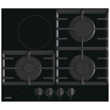 Gorenje Варильна поверхня комбінована (3 газ + 1 склокерам. ), 60см, чавун, чорний (GCE681BSC)