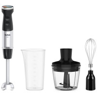 Tefal submersible blender Quickchef+ 1000W, 3in1, bowl-800ml, chopper-500ml, silver-black (HB673830)