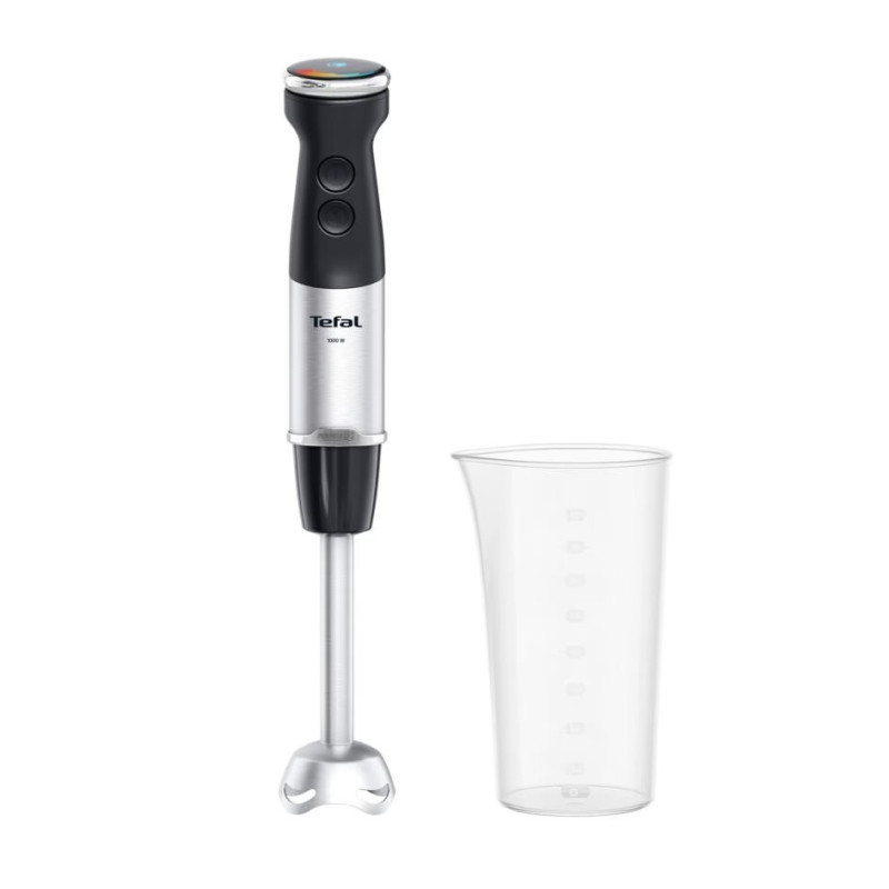 Tefal submersible blender Quickchef+ 1000W, 3in1, bowl-800ml, chopper-500ml, silver-black (HB673830)