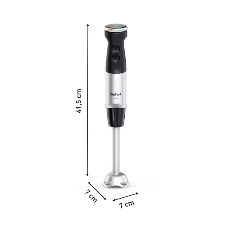 Tefal submersible blender Quickchef+ 1000W, 3in1, bowl-800ml, chopper-500ml, silver-black (HB673830)