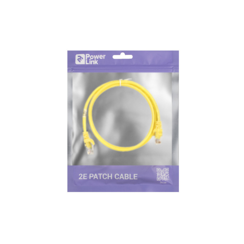 2E Cat 5e, UTP, RJ45, 26AWG ,7/0.16 CCA, 1.00 m, PVC, Yellow (2E-PC5ECA-100YLW)