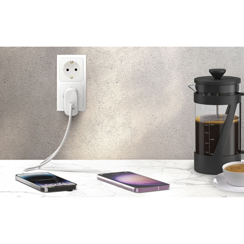 Belkin 60W DUAL USB-C WALL CHGR, WH (WCB010VFWH)