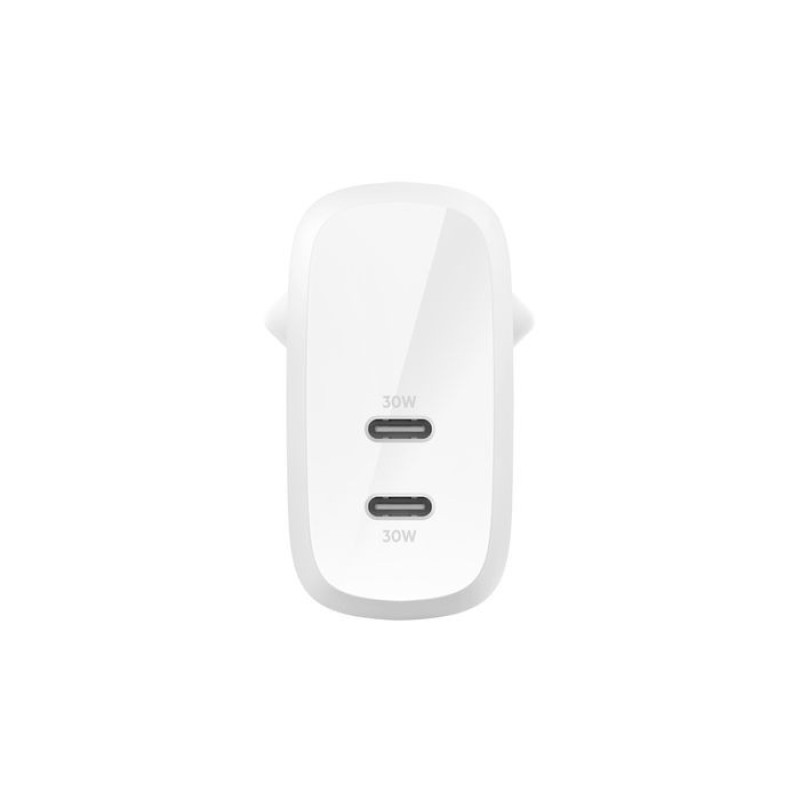 Belkin 60W DUAL USB-C WALL CHGR, WH (WCB010VFWH)