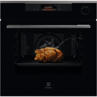 Electrolux Духовой шкаф электрический, 72л, А+, пар, дисплей, конвекция, пиролиз, ф-ция пароварки, телескопические направляющие, черный (KOCBP39H)