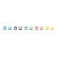 Digitus DIGITUS Color clips for RJ 45 cable Mixed colors, 20 pcs.x 5 colors, separate packs (A-CC-M)