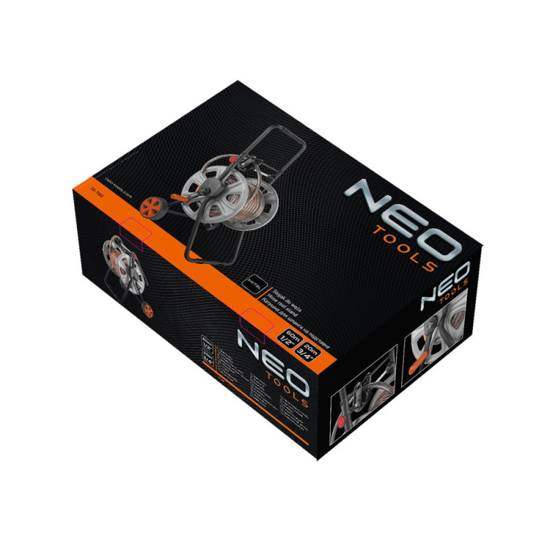 Neo Tools Hose reel on wheels 60m 1/2  20m 3/4  (15-792)