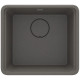Deante Kitchen Sink granite, square, no drainboard, 500х440х230mm, bowl - 1, over(under)-mounted, anthracite + kitchen board (ZKM_T10A)