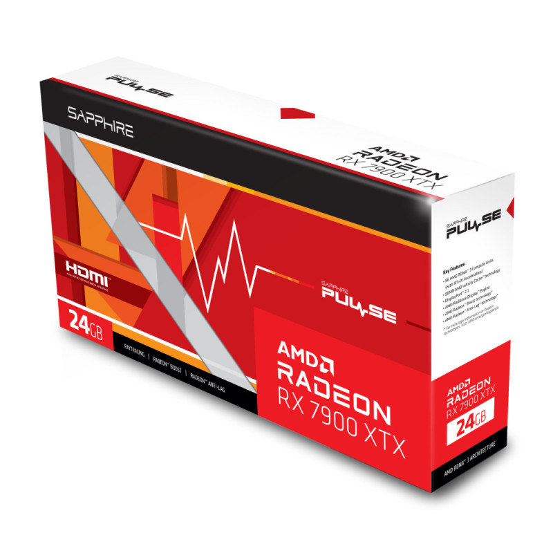 SAPPHIRE Radeon RX 7900 XTX 24GB GDDR6 Pulse Gaming OC