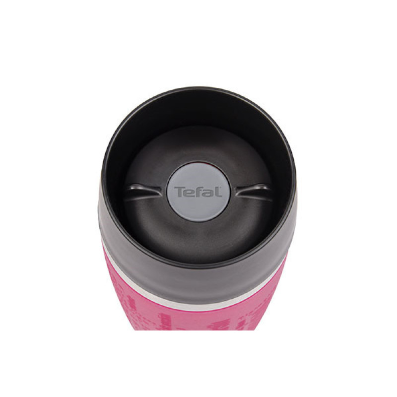 Tefal Thermo mug Travel Mug, 360ml, diam60, t cold 8h, hot 4h, stainless steel+plastic, raspberry