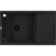 Deante Kitchen Sink granite, rectang., with drainboard, 820х500х219mm, bowl - 1, over-mounted, black matt (ZRM_N113)