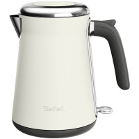 Tefal Collection electric kettle Loft, 1.7L, Strix, steel, white (KI666AE0)
