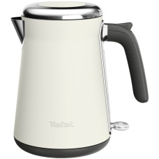 Tefal Collection electric kettle Loft, 1.7L, Strix, steel, white (KI666AE0)