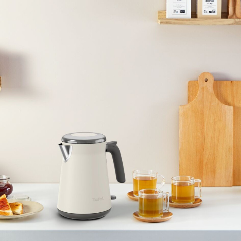 Tefal Электрочайник Collection 1.7л, Strix, нерж. сталь, белый (KI666AE0)
