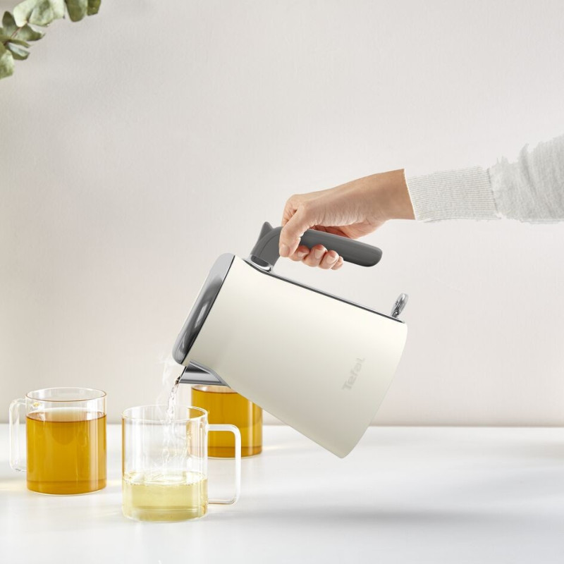 Tefal Электрочайник Collection 1.7л, Strix, нерж. сталь, белый (KI666AE0)