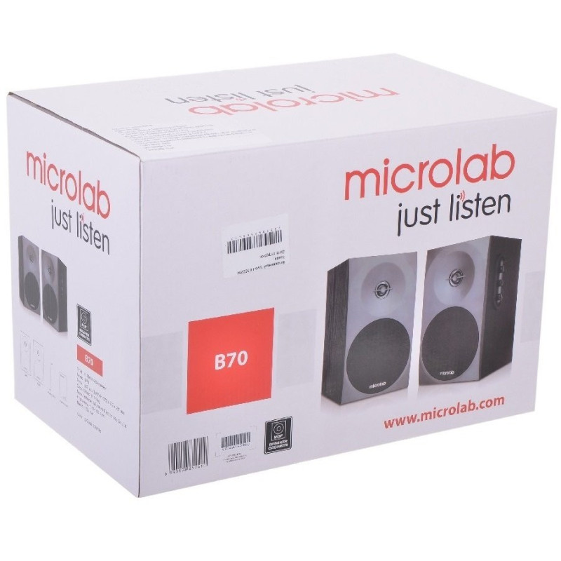 Microlab Multimedia speaker B-70 2.0, 20W, mini-jack, black