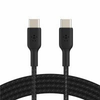 Дата кабель USB-C to USB-C 1.0m braided black Belkin (CAB004BT1MBK)