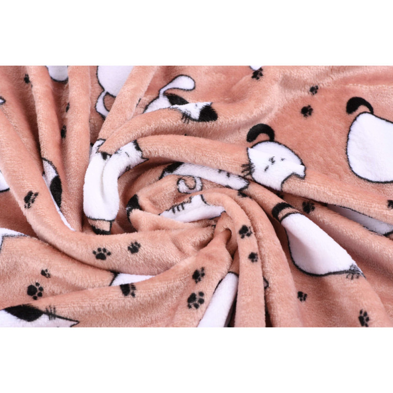 ARDESTO Flannel blanket, 160x200cm, cats, 100% polyester (ART0108PB)