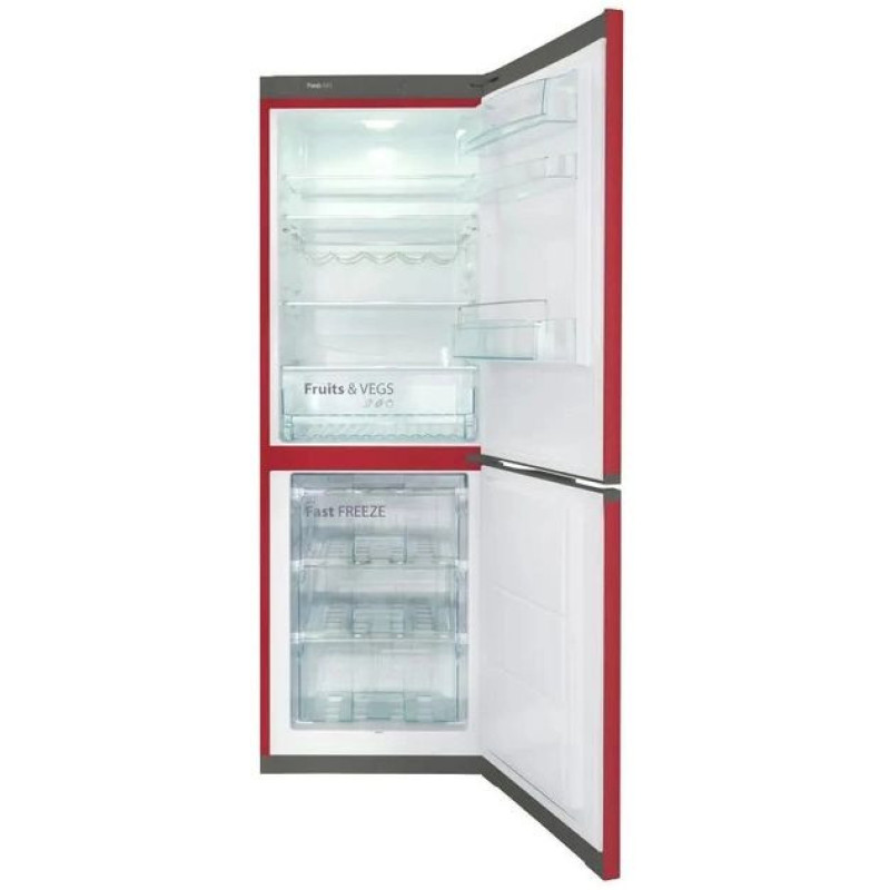 SNAIGE Ref with bottom freezer, 185x60х65, ref-214L, freez.-88L, 2doors, A++, ST, red (RF56SM-S5RB2E)