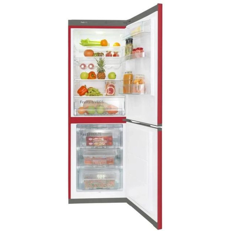 SNAIGE Ref with bottom freezer, 185x60х65, ref-214L, freez.-88L, 2doors, A++, ST, red (RF56SM-S5RB2E)